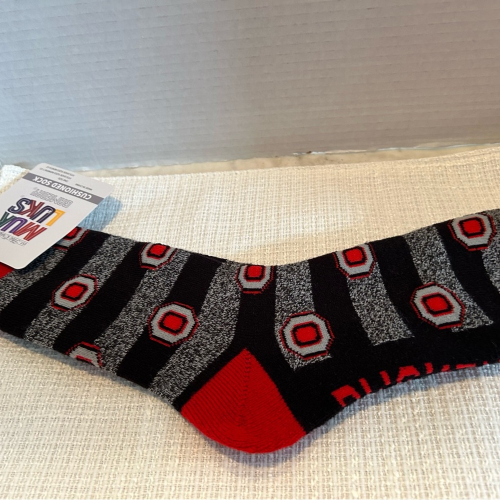 Ohio Buckeyes Black and Red Block O Socks
